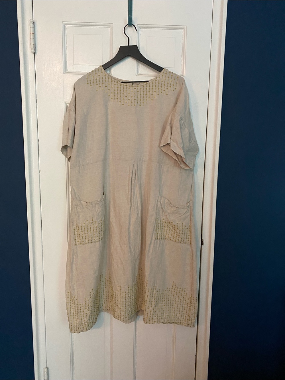Gudrun Sjoden Linen Cotton Tunic Dress- L